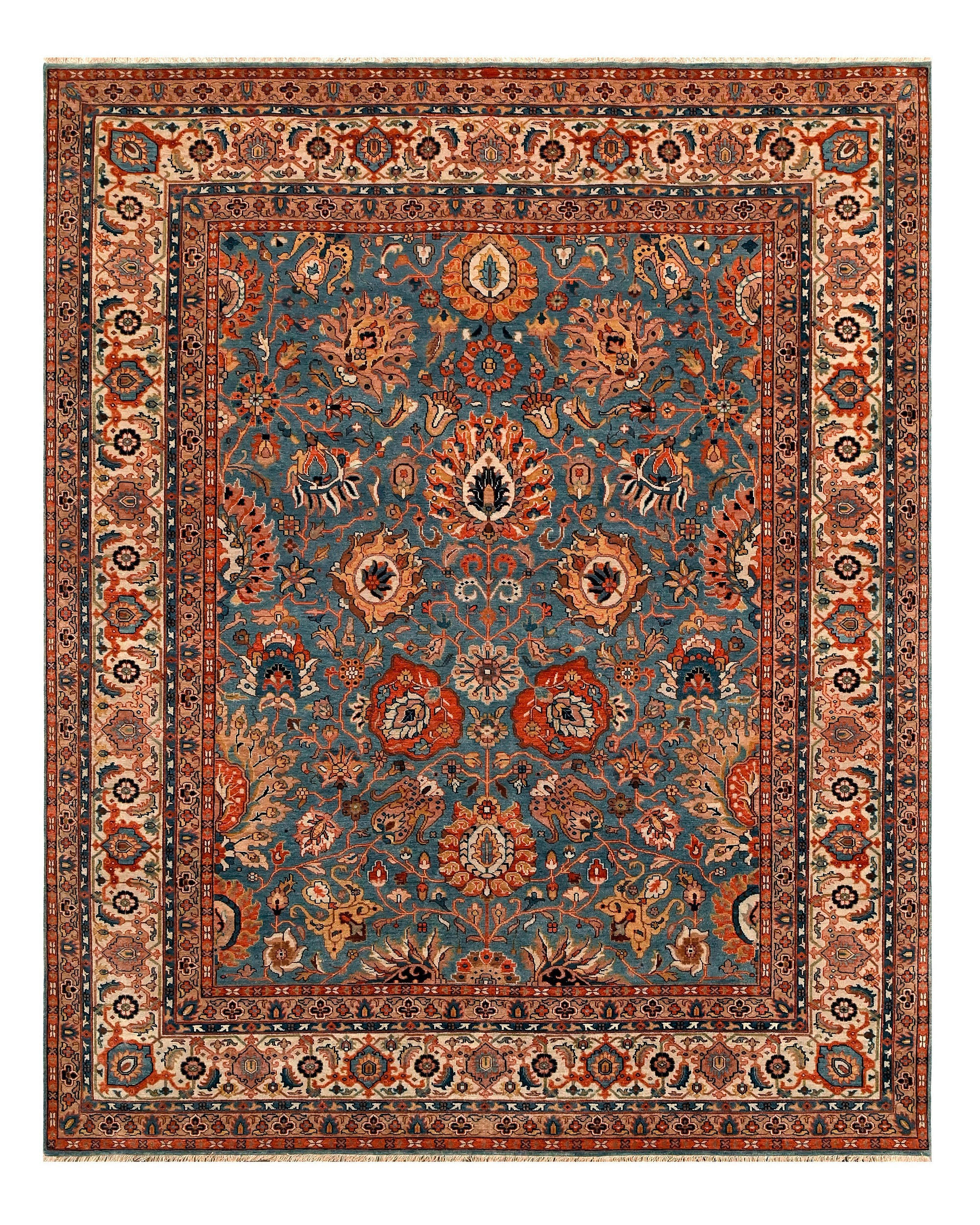 ORIENTTEPPICH 140/200 cm Malayer Hellblau, Beige  - Beige/Hellblau, LIFESTYLE, Textil (140/200cm) - Cazaris
