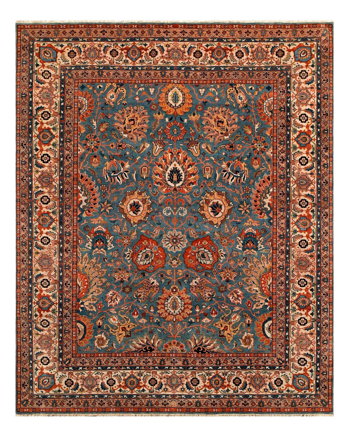 ORIENTTEPPICH 140/200 cm Malayer Hellblau, Beige  - Beige/Hellblau, LIFESTYLE, Textil (140/200cm) - Cazaris