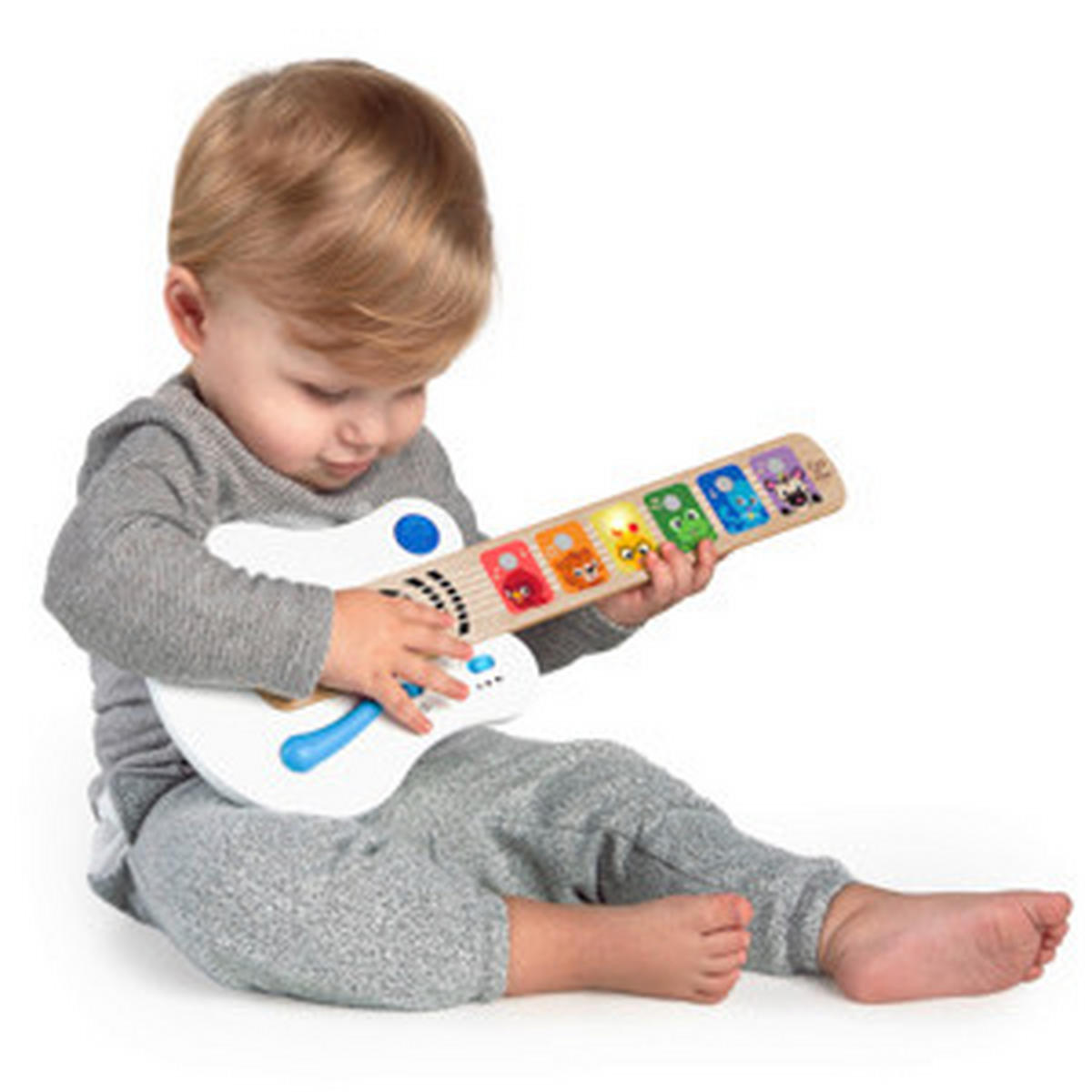 E-GITARRE - Weiß Hochglanz, Basics, Holzwerkstoff/Kunststoff (45,3/24,2/5,8cm) - Hape