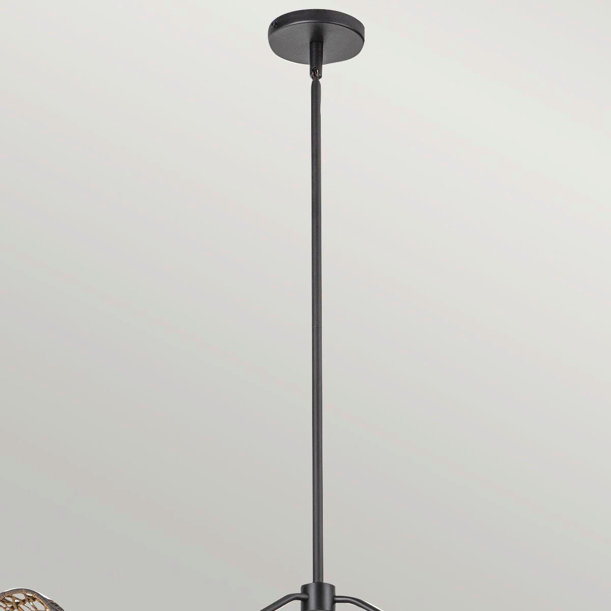 KRONLEUCHTER 101,4/26,7 cm   - Schwarz, KONVENTIONELL, Glas/Holz (101,4/26,7cm) - Elstead Lighting