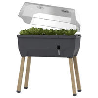 HOCHBEET 38/95/79 cm  - Anthrazit, Basics, Holz/Kunststoff (38/95/79cm) - Gusta Garden