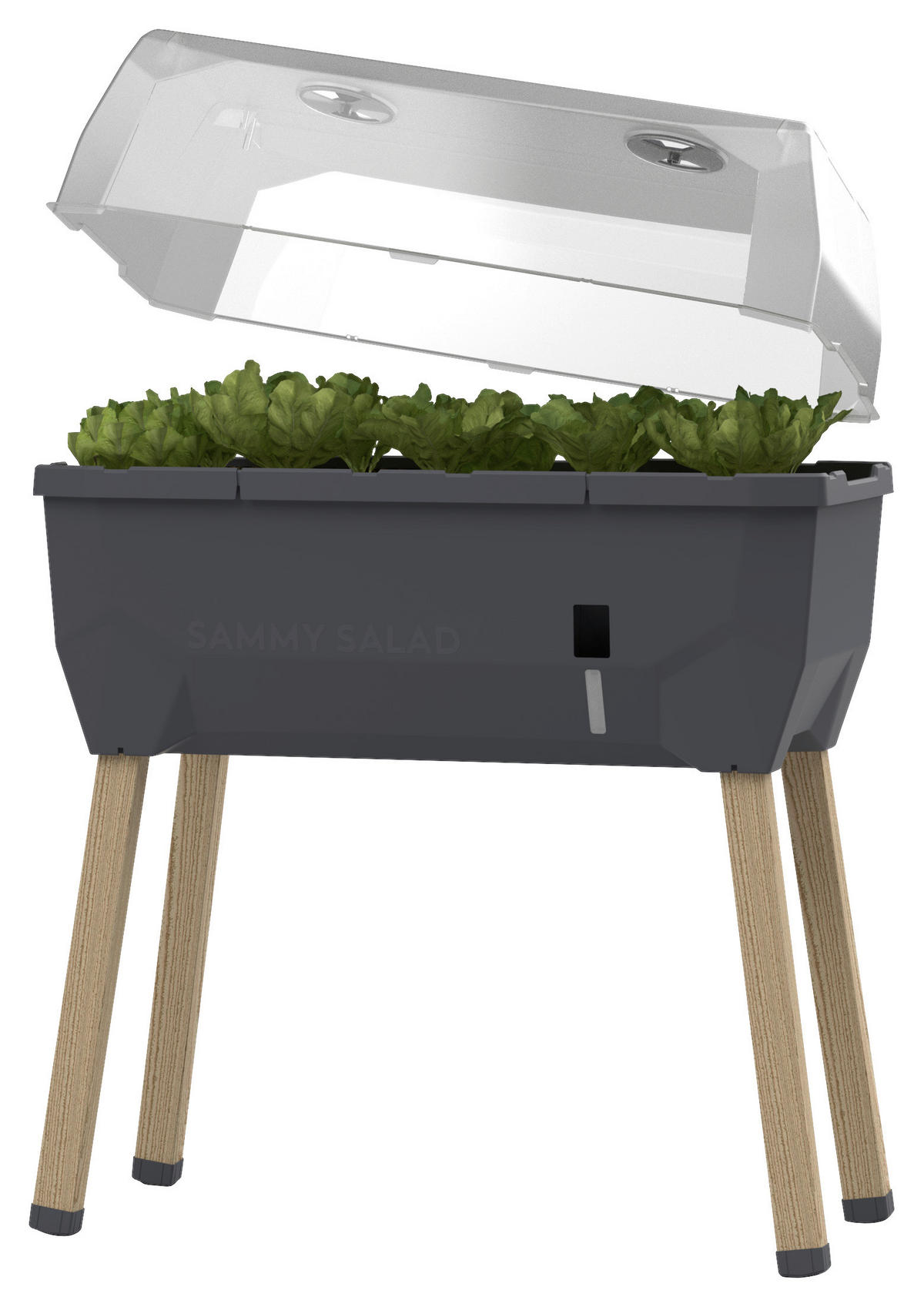 HOCHBEET 38/95/79 cm  - Anthrazit, Basics, Holz/Kunststoff (38/95/79cm) - Gusta Garden