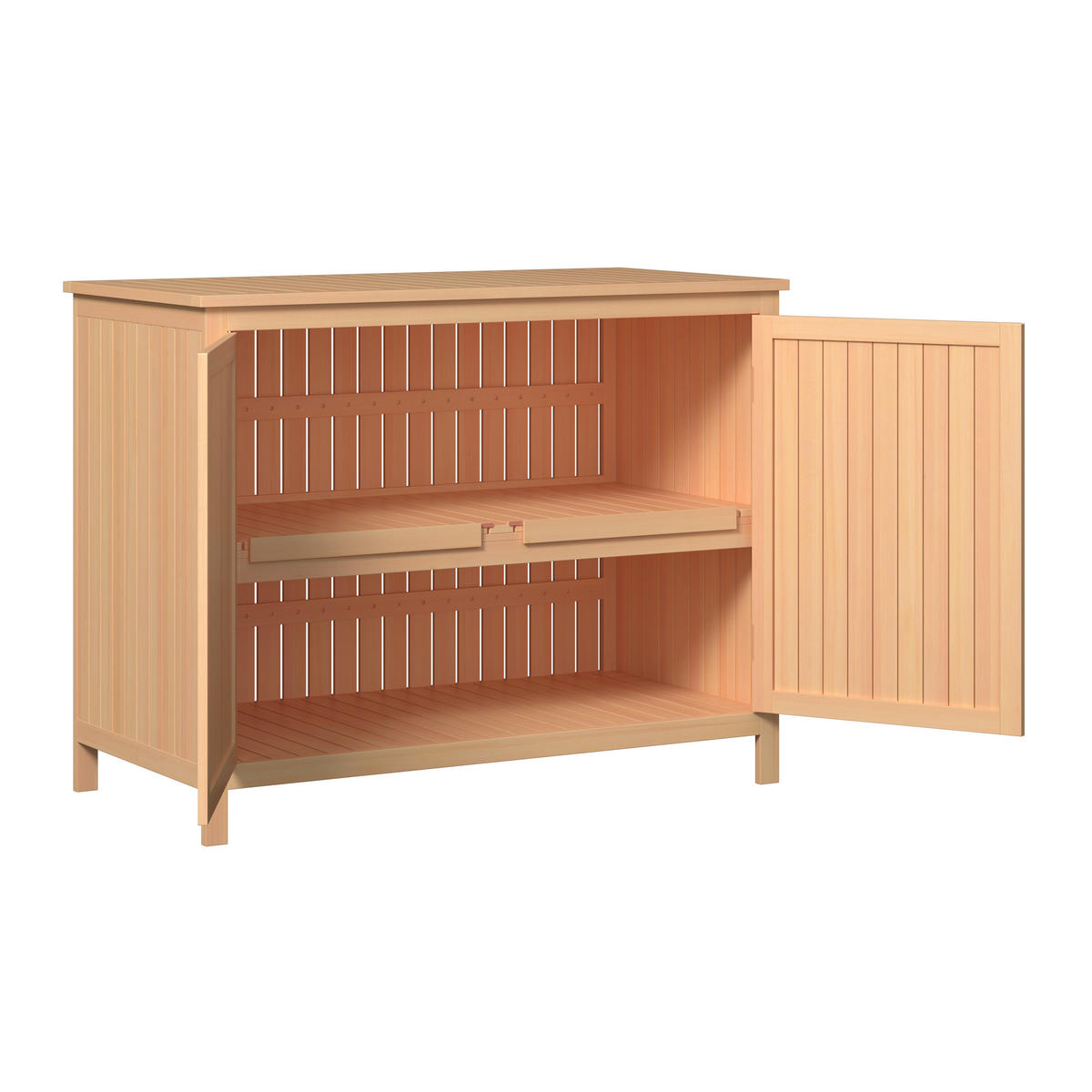 GARTENKOMMODE 110/75/35 cm  - Akaziefarben, MODERN, Holz/Kunststoff (110/75/35cm) - Ambia Garden