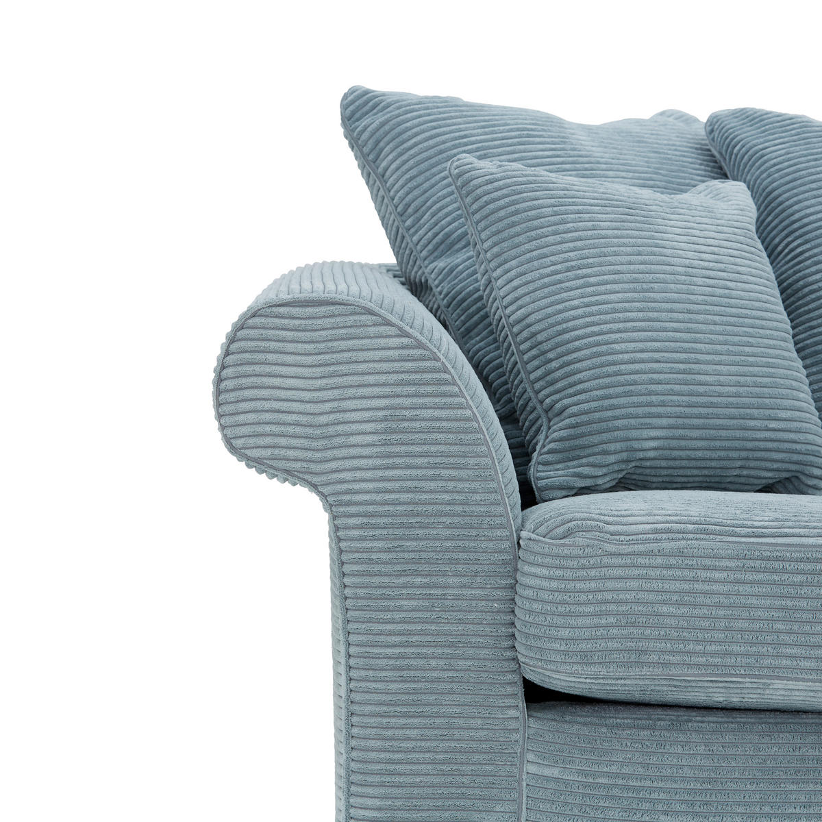 BIG SOFFA i manchester ljusblå  - ljusblå/ekfärgad, Lifestyle, trä/textil (264/70/111cm) - Livetastic