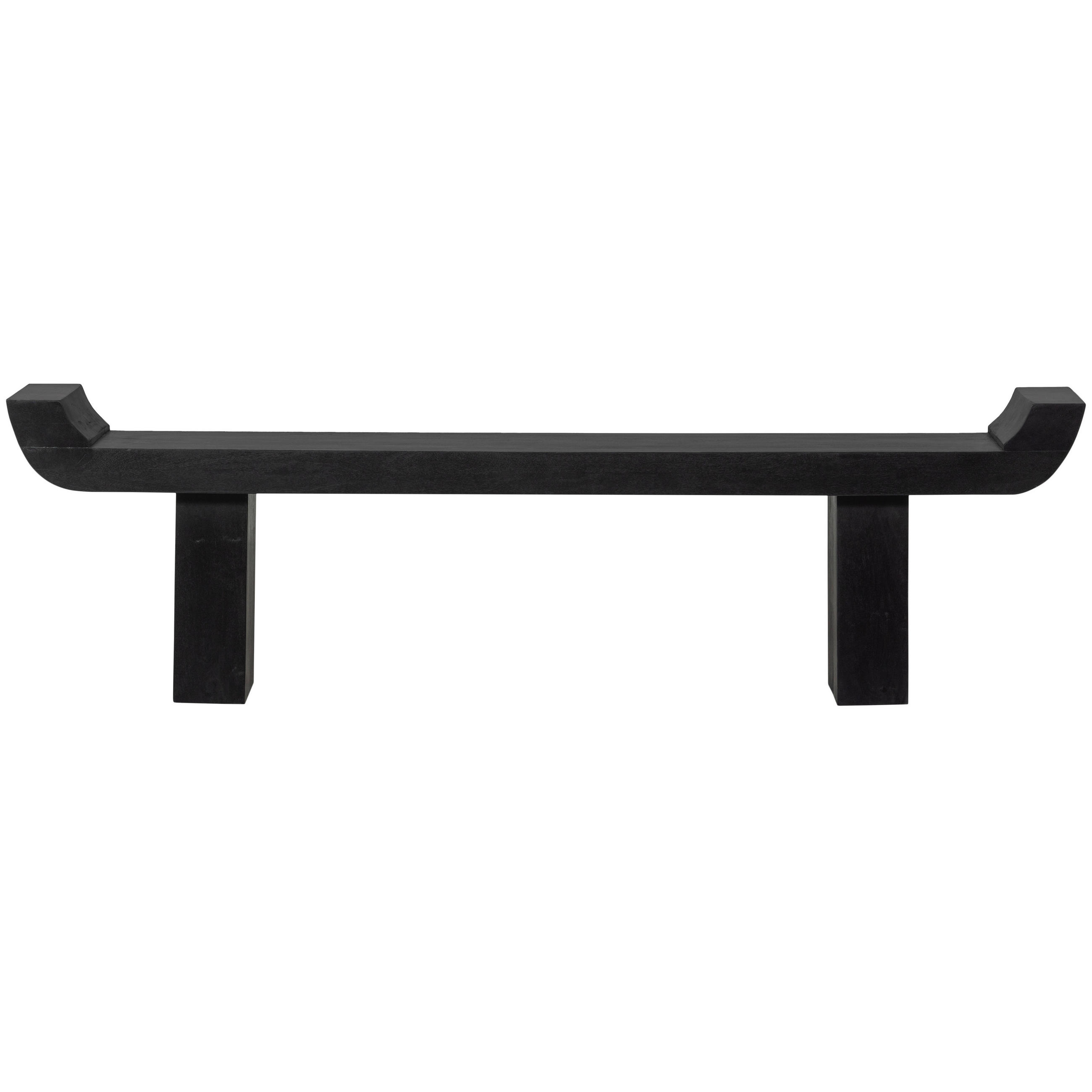 GARDEROBENBANK - Schwarz, Design, Holz (183/35/53cm) - Livetastic