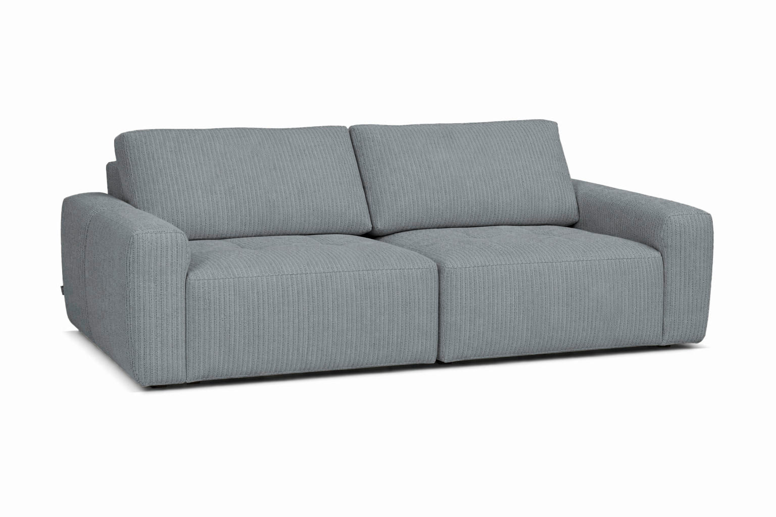 2-SITZER-SOFA MAZA Cord Grau  - Schwarz/Grau, Design, Textil (222/80/106cm) - Livetastic