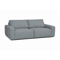 2-SITZER-SOFA MAZA Cord Grau  - Schwarz/Grau, Design, Textil (222/80/106cm) - Livetastic