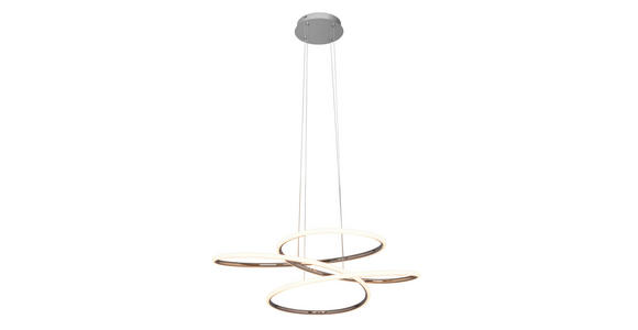 LED-HÄNGELEUCHTE 84,5/150 cm  - Silberfarben, Design, Kunststoff/Metall (84,5/150cm) - Novel