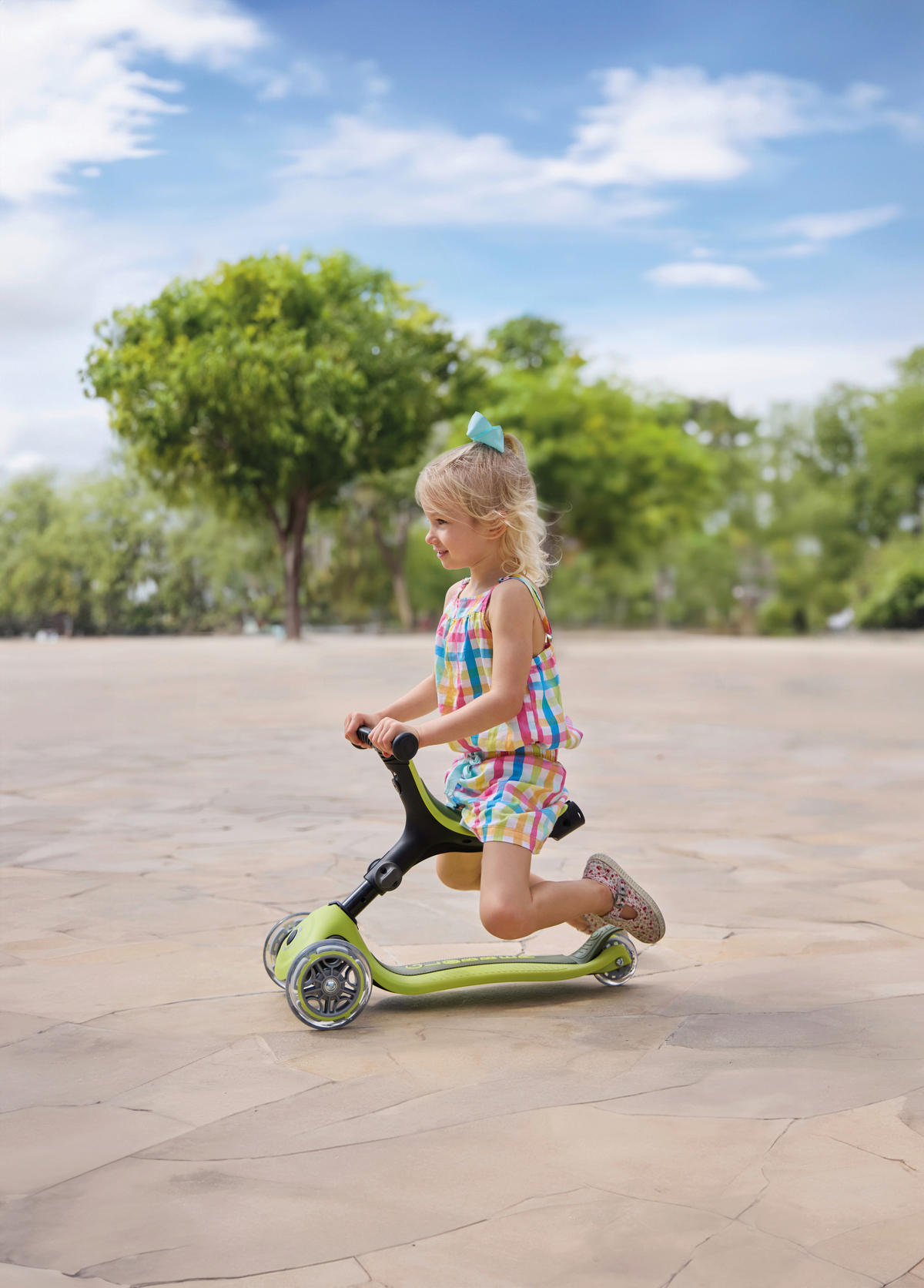 LAUFRAD GO-UP ACTIVE LIGHTS 3IN1  - Limette/Hellgrün, LIFESTYLE, Kunststoff/Metall (67/28/95,5cm) - GLOBBER