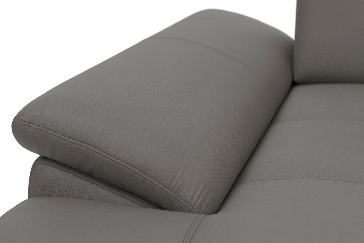 SEDACÍ SOUPRAVA, kůže, mokka - černá/mokka, Basics, kov/textil (176/363/223cm) - Sit & More