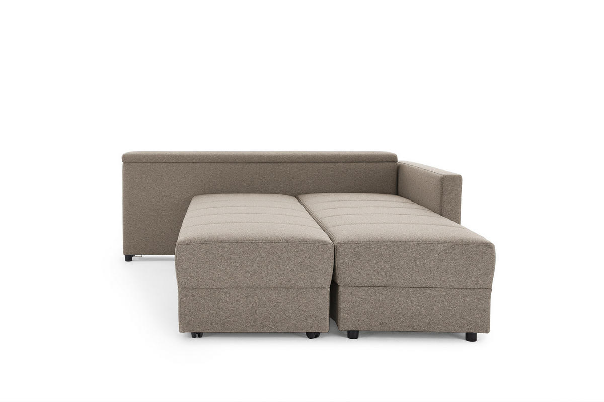 ECKSOFA LOOKS III Hellgrau Webstoff  - Hellgrau/Schwarz, Design, Kunststoff/Textil (229/287cm) - LOOKS by W.Joop