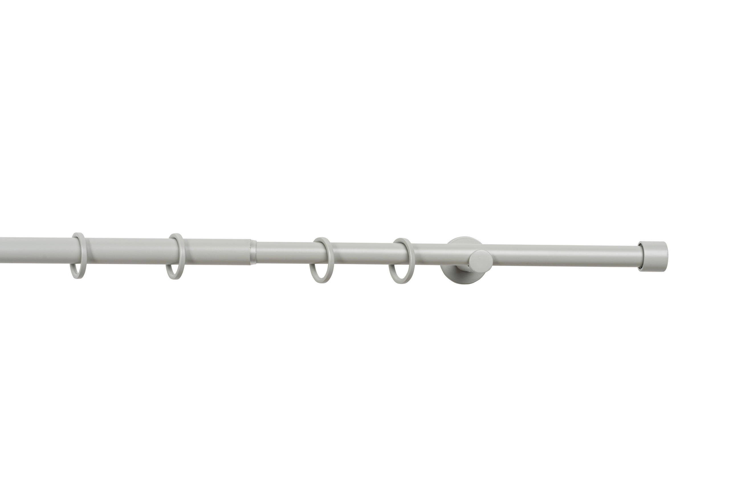 RUNDSTANGENGARNITUR   - Hellgrau, Basics, Metall (120-210cm) - Homeware