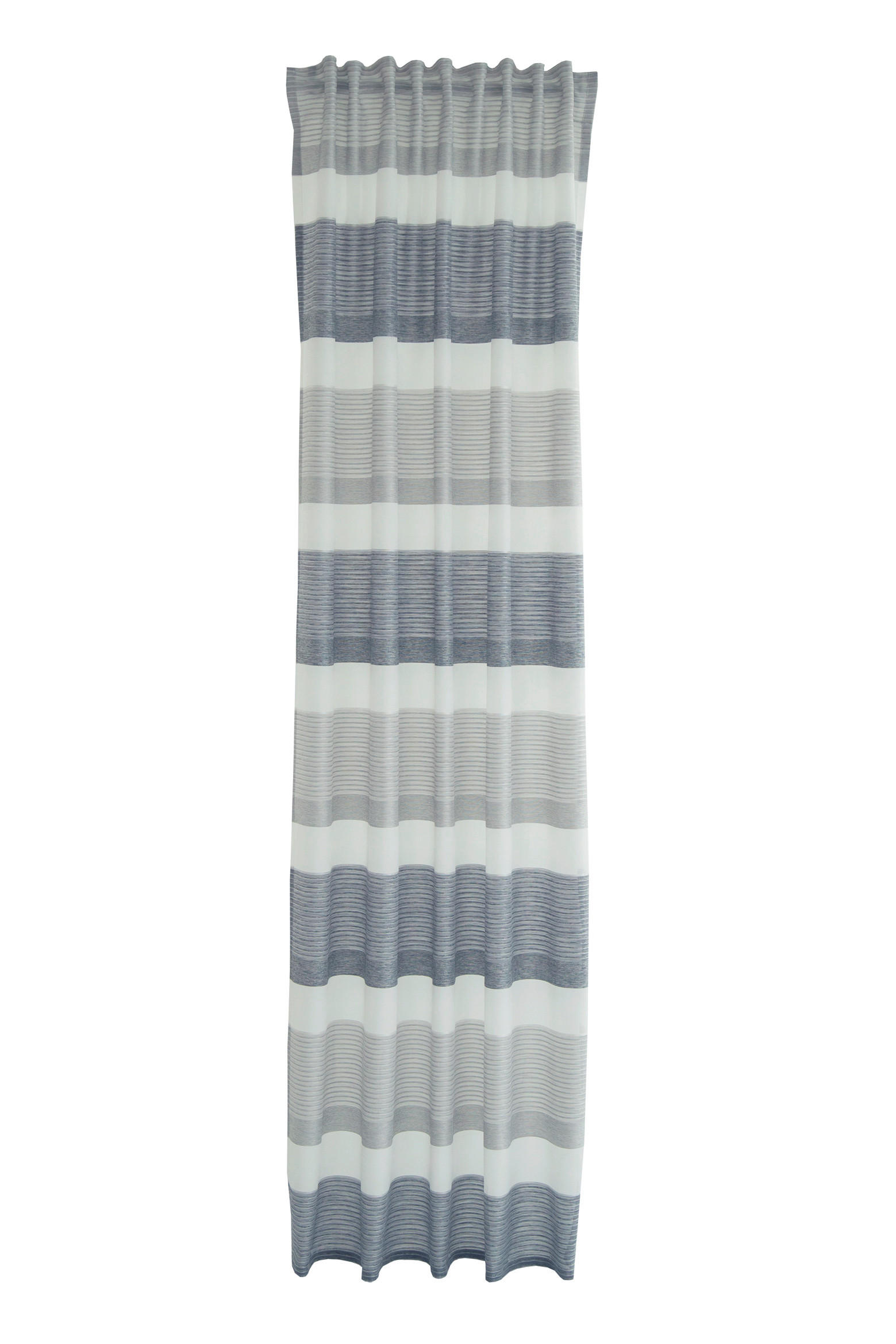 FERTIGVORHANG  halbtransparent  140/245 cm   - Blaugrau, KONVENTIONELL, Textil (140/245cm)
