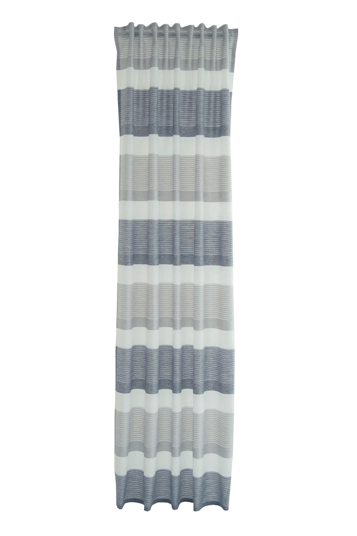 FERTIGVORHANG  halbtransparent  140/245 cm   - Blaugrau, KONVENTIONELL, Textil (140/245cm)