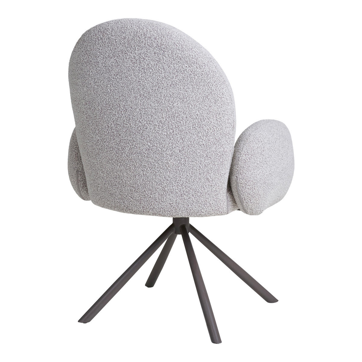 STOL MED ARMSTÖD bouclé  - sandfärgad/svart, Modern, metall/textil (65/91.5/69cm) - MID.YOU