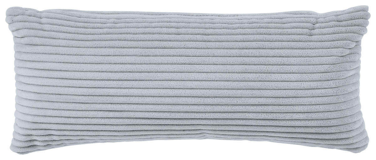 ECKSOFA in Cord Grau  - Schwarz/Grau, Design, Kunststoff/Textil (196/303cm) - Livetastic