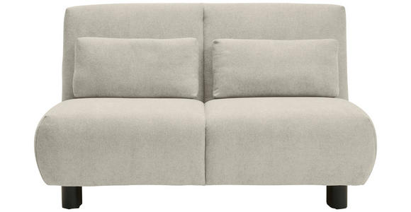 SCHLAFSOFA Flachgewebe Hellgrau  - Hellgrau/Schwarz, KONVENTIONELL, Textil/Metall (150/85/100cm) - Carryhome