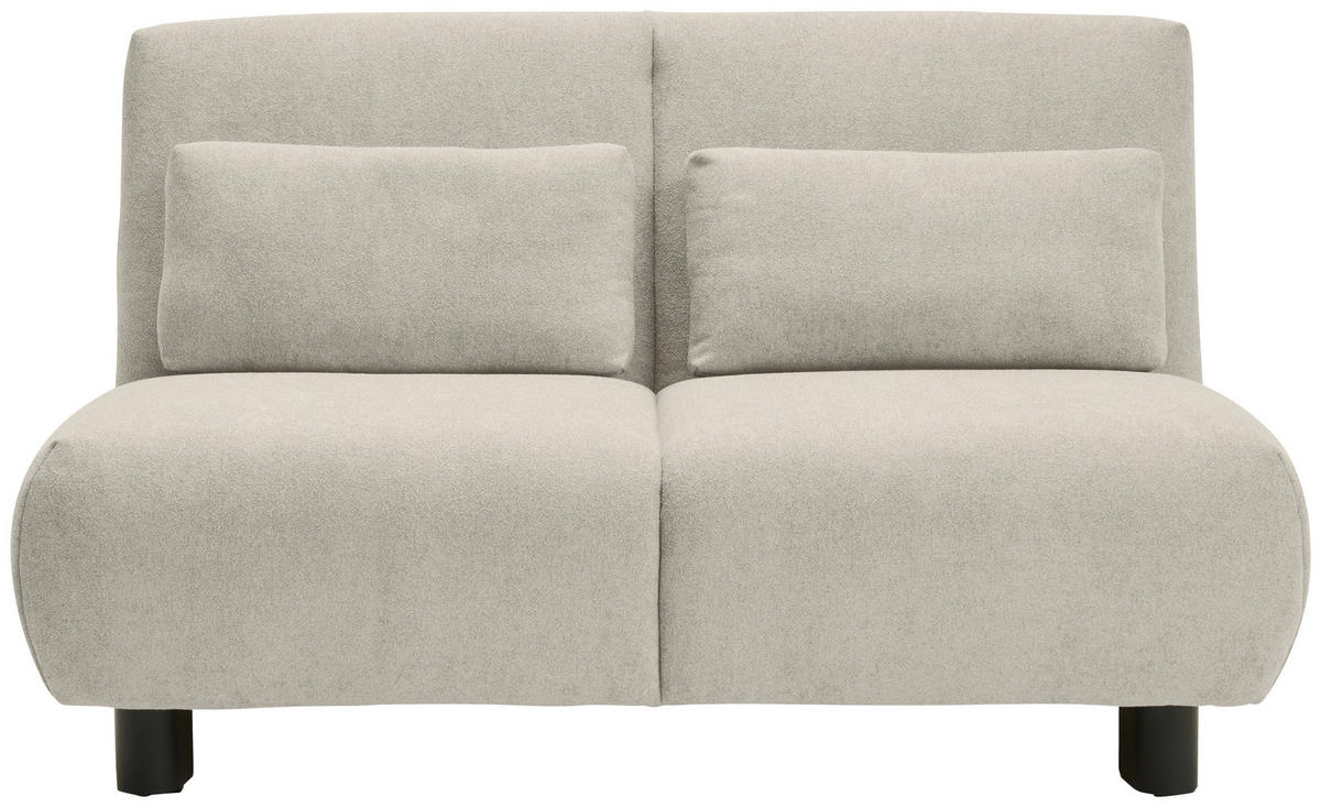 SCHLAFSOFA Flachgewebe Hellgrau  - Hellgrau/Schwarz, KONVENTIONELL, Textil/Metall (150/85/100cm) - Carryhome