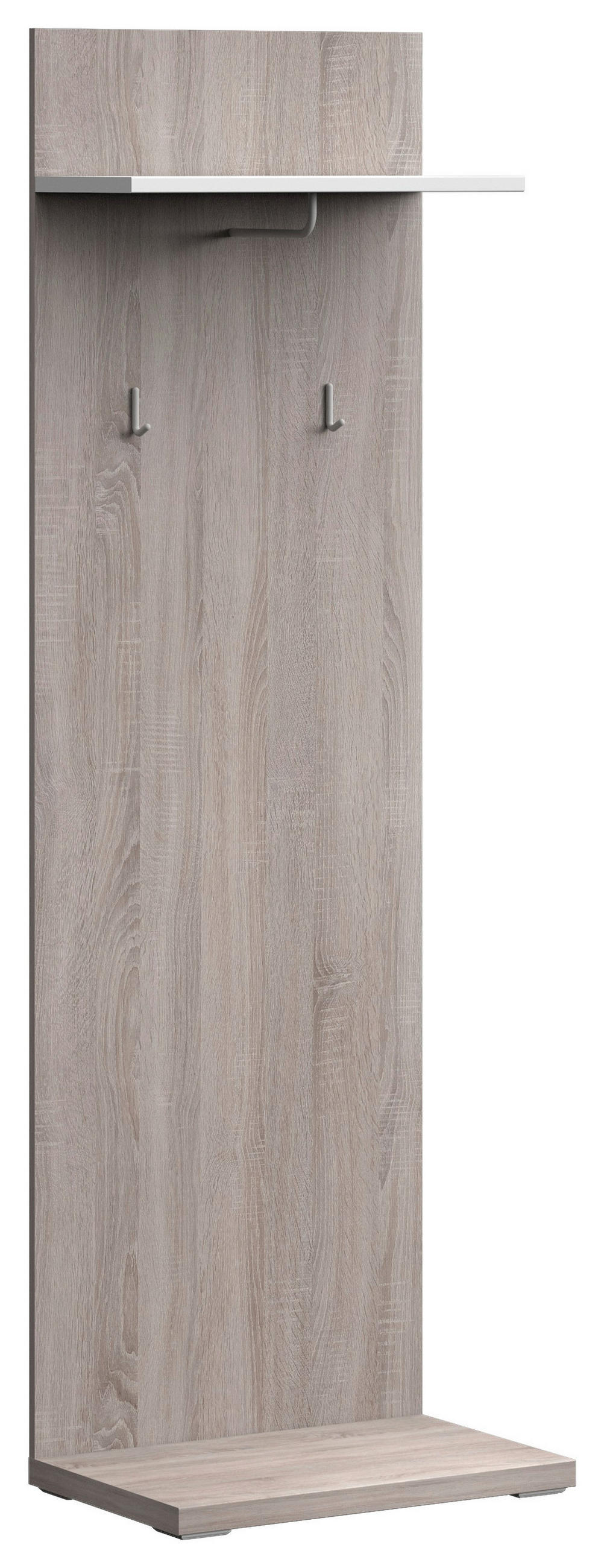 GARDEROBENPANEEL  in 65/207/42 cm  - Weiss/Eichefarben, Design, Holzwerkstoff (65/207/42cm) - Xora