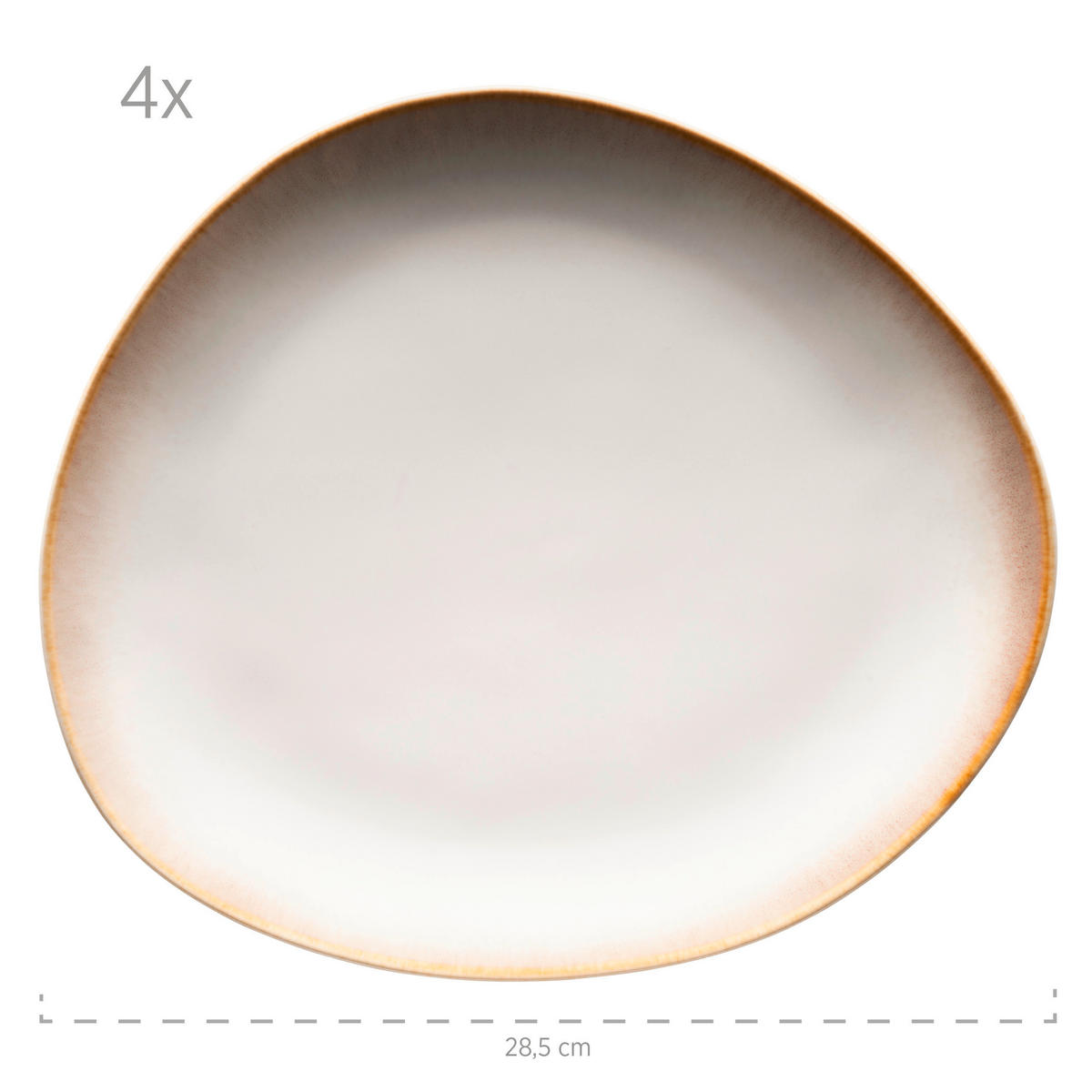 KOMBISERVICE La Sinfonia 16-teilig  - Weiss/Beige, Basics, Keramik (39,5/34,8/35,5cm) - Mäser