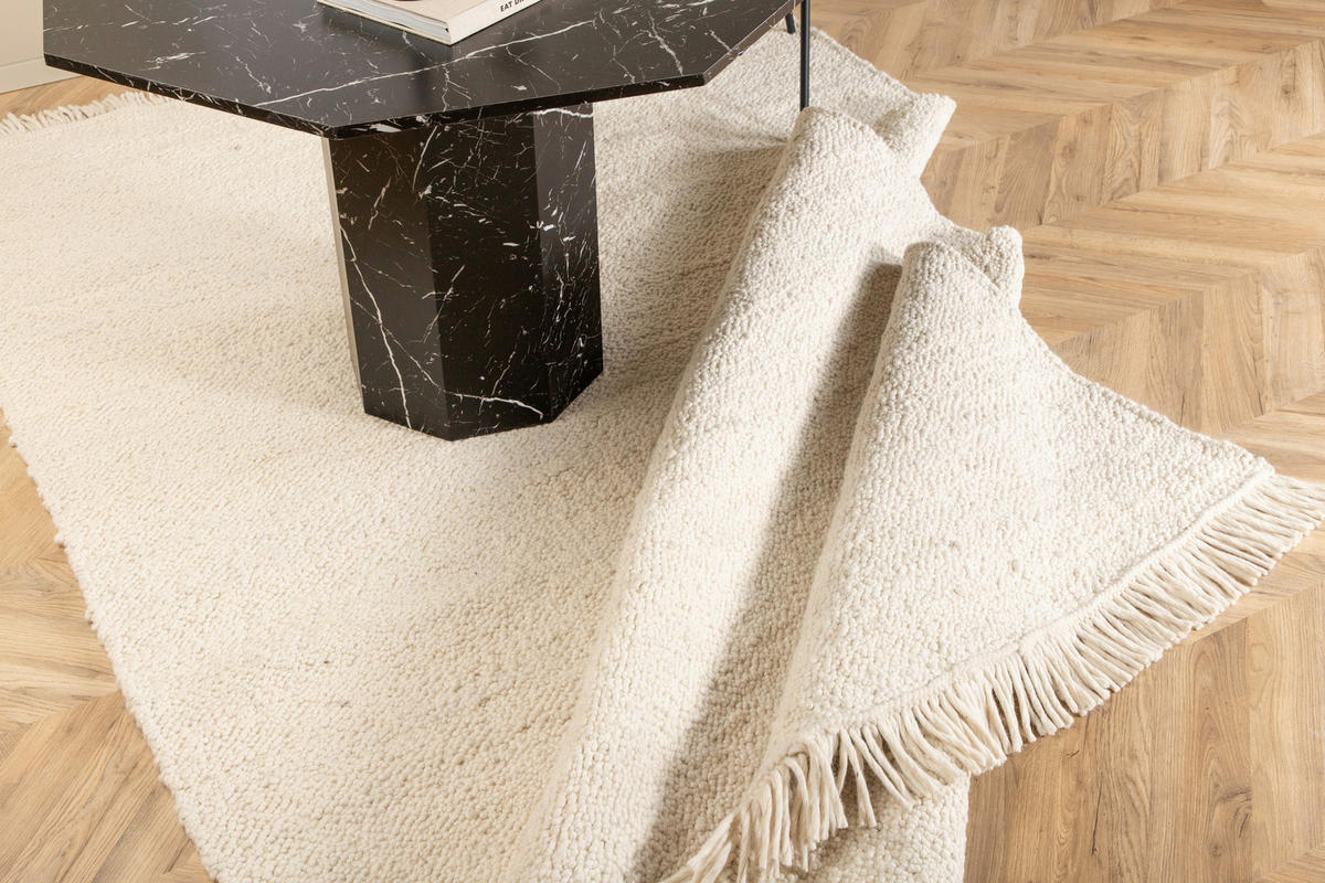 HOCHFLORTEPPICH 160/230 cm Weiß  - Weiß, LIFESTYLE, Textil (160/230cm) - P & B