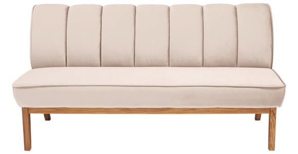 SITZBANK 183/94/82 cm in Taupe, Eichefarben - Taupe/Eichefarben, Design, Holz/Textil (183/94/82cm) - Carryhome