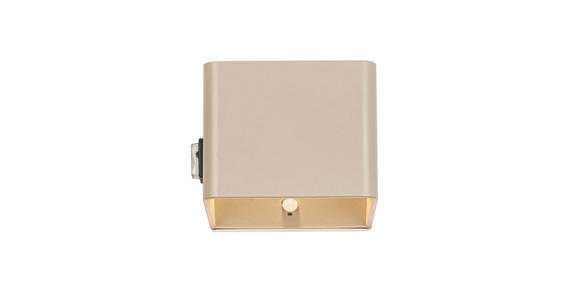 AKKU-WANDLEUCHTE - Sandfarben, Basics, Kunststoff/Metall (10,1/8,05/10,28cm) - Novel