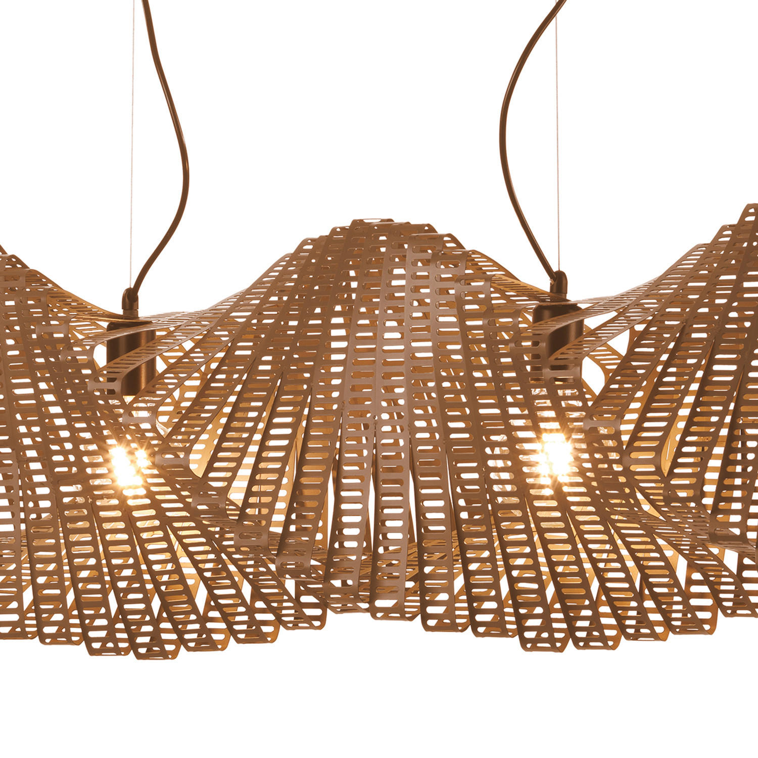 HÄNGELEUCHTE CAMINO 95/30/100 cm   - Cognac, Design, Metall (95/30/100cm)
