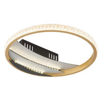 LED-DECKENLEUCHTE 29.5/6 cm   - Goldfarben/Schwarz, Design, Kunststoff/Metall (29.5/6cm) - Globo