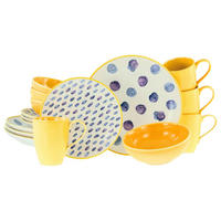 KOMPLETT SERVIS Maisie 16 delar  - vit/blå, Basics, keramik - Creatable