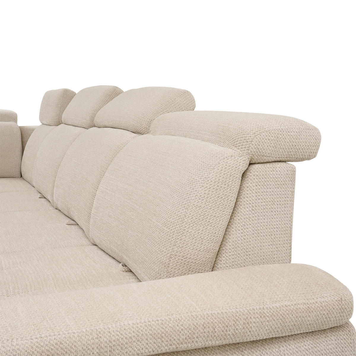 WOHNLANDSCHAFT in Struktur Beige  - Beige, Design, Textil/Metall (190/364/270cm) - Stylife