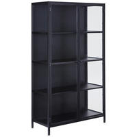 VITRINE  in Schwarz  - Schwarz, Design, Glas/Metall (90/160/40cm) - MID.YOU