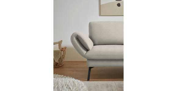 ECKSOFA  in Flachgewebe Naturfarben  255-365/175-224 cm  - Schwarz/Naturfarben, Design, Textil/Metall (255-365/175-224cm) - Dieter Knoll