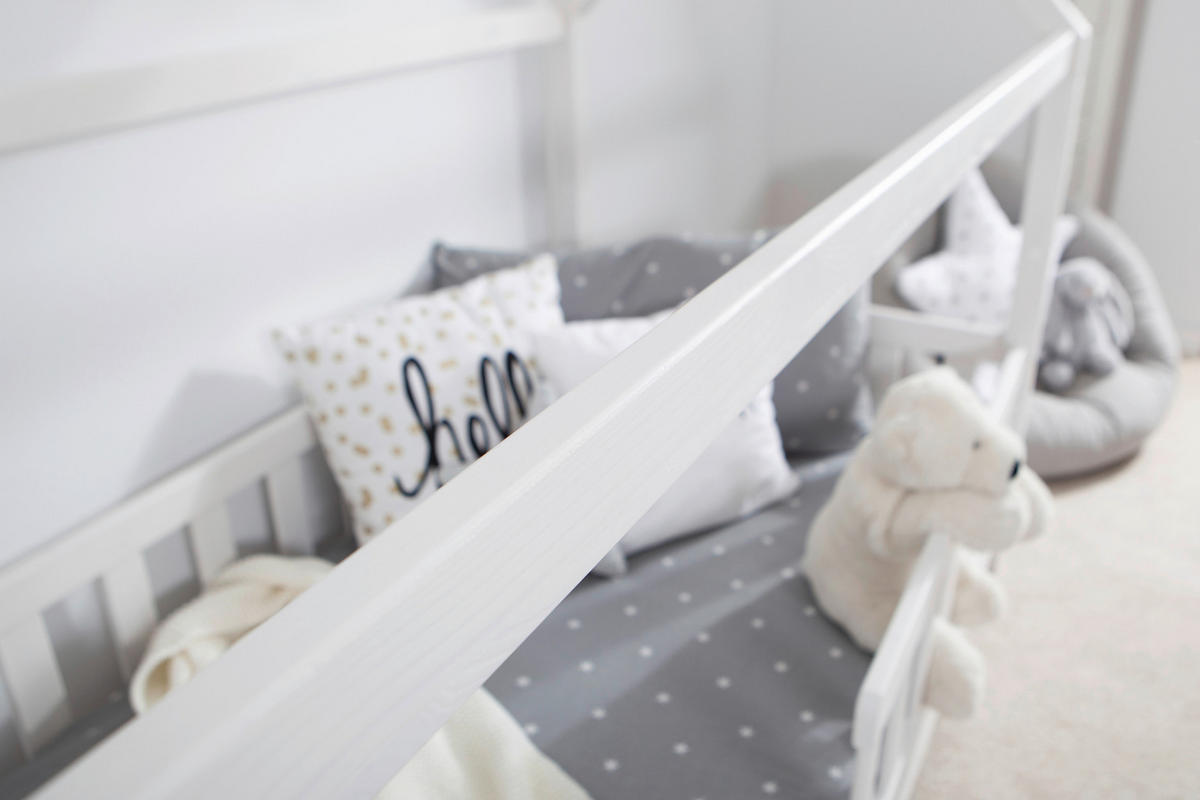 HAUSBETT 80/160 cm Weiss  - Weiss, Modern, Holz (80/160cm) - MID.YOU