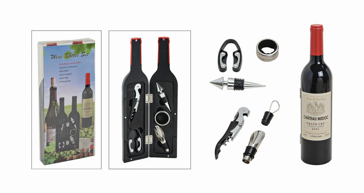 FLASCHENÖFFNER - Schwarz, Basics, Kunststoff (7,0/32,0/7,0cm)