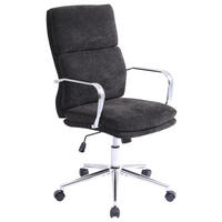 FORGÓSZÉK  zsenília fekete  - krómszínű/fekete, Modern, műanyag/textil (56/100-110/65,5cm) - Livetastic