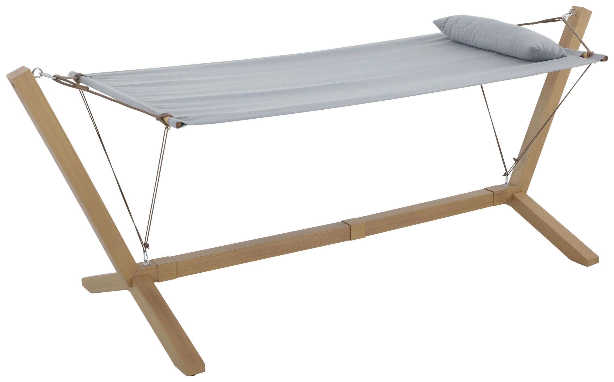 HÄNGEMATTE  - Gelb/Hellgrau, Modern, Textil/Metall (296/111/108cm) - Beldano