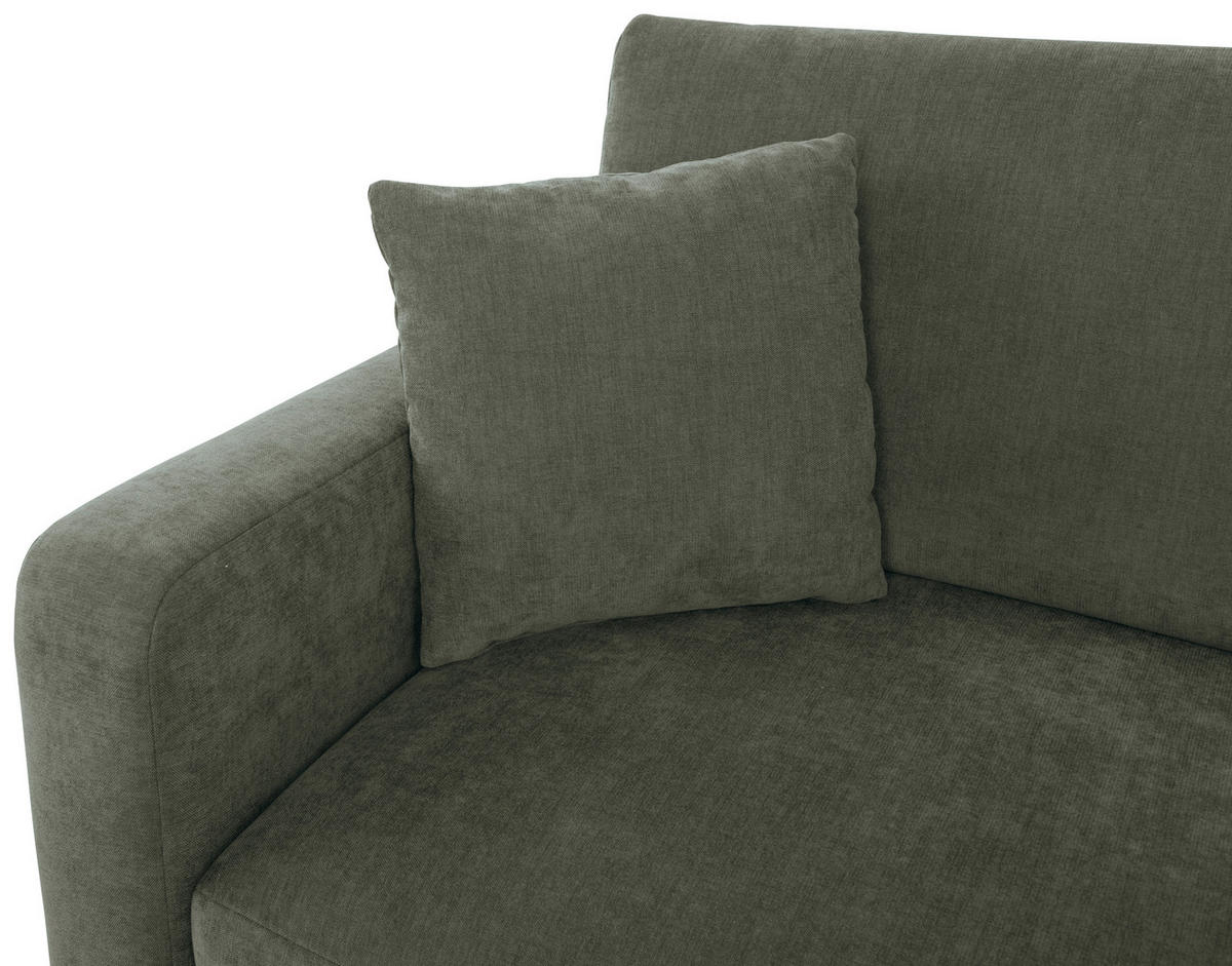 2-SITZER-SOFA in Chenille Dunkelgrau  - Dunkelgrau/Schwarz, Konventionell, Kunststoff/Textil (233/90/110cm) - MID.YOU