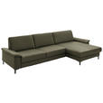 ECKSOFA  in Echtleder Waldgrün  334/176 cm  - Waldgrün/Schwarz, Design, Leder/Metall (334/176cm) - Dieter Knoll