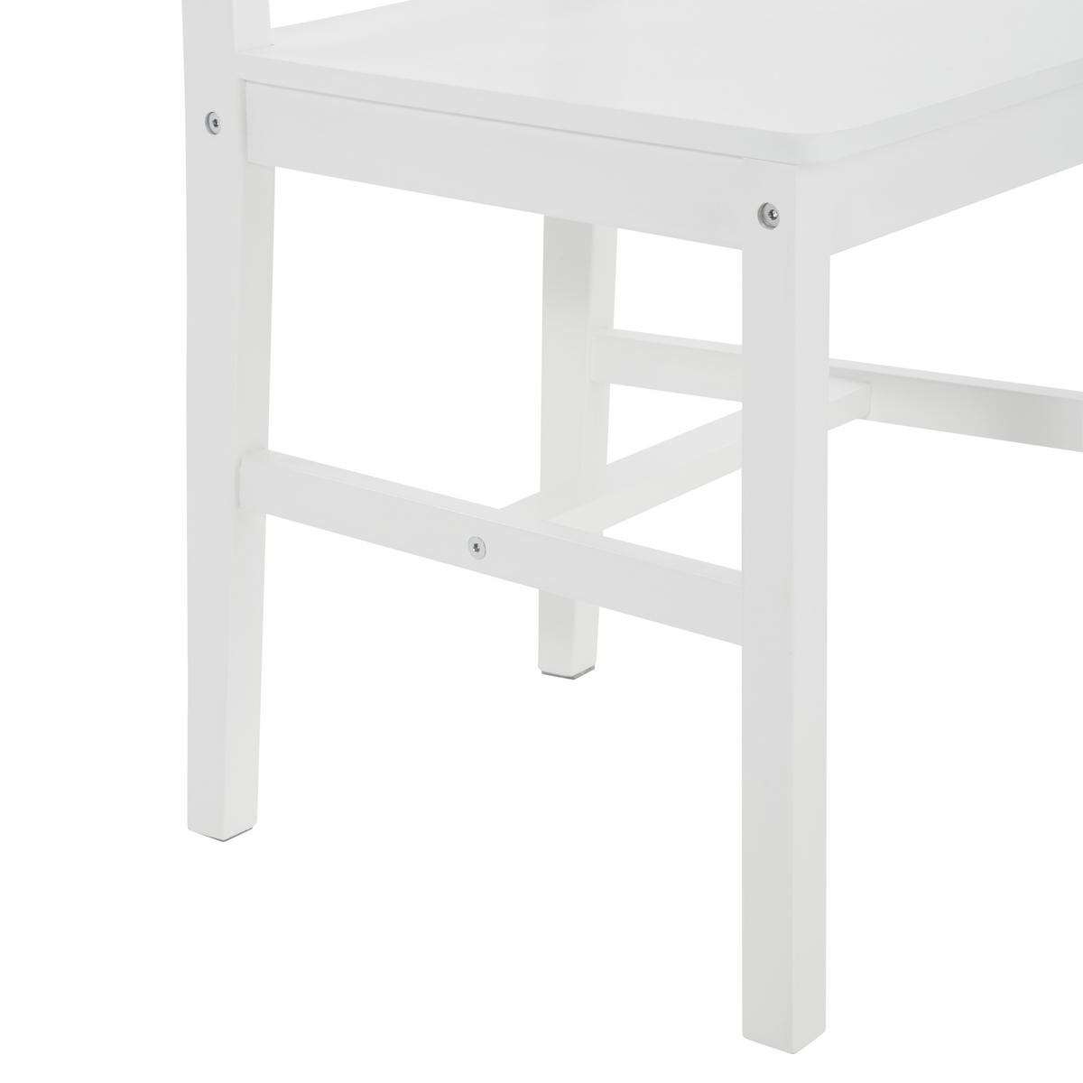 TISCHGRUPPE Weiß  - Weiß, LIFESTYLE, Holz (118/75/74cm) - MID.YOU