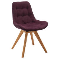 STUHL  in Flachgewebe Textil  - Bordeaux, KONVENTIONELL, Holz/Textil (56/84/63cm) - Carryhome