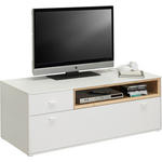 TV-ELEMENT 130/48/50 cm  - Eichefarben/Weiß, Design, Holzwerkstoff/Kunststoff (130/48/50cm) - Hom`in