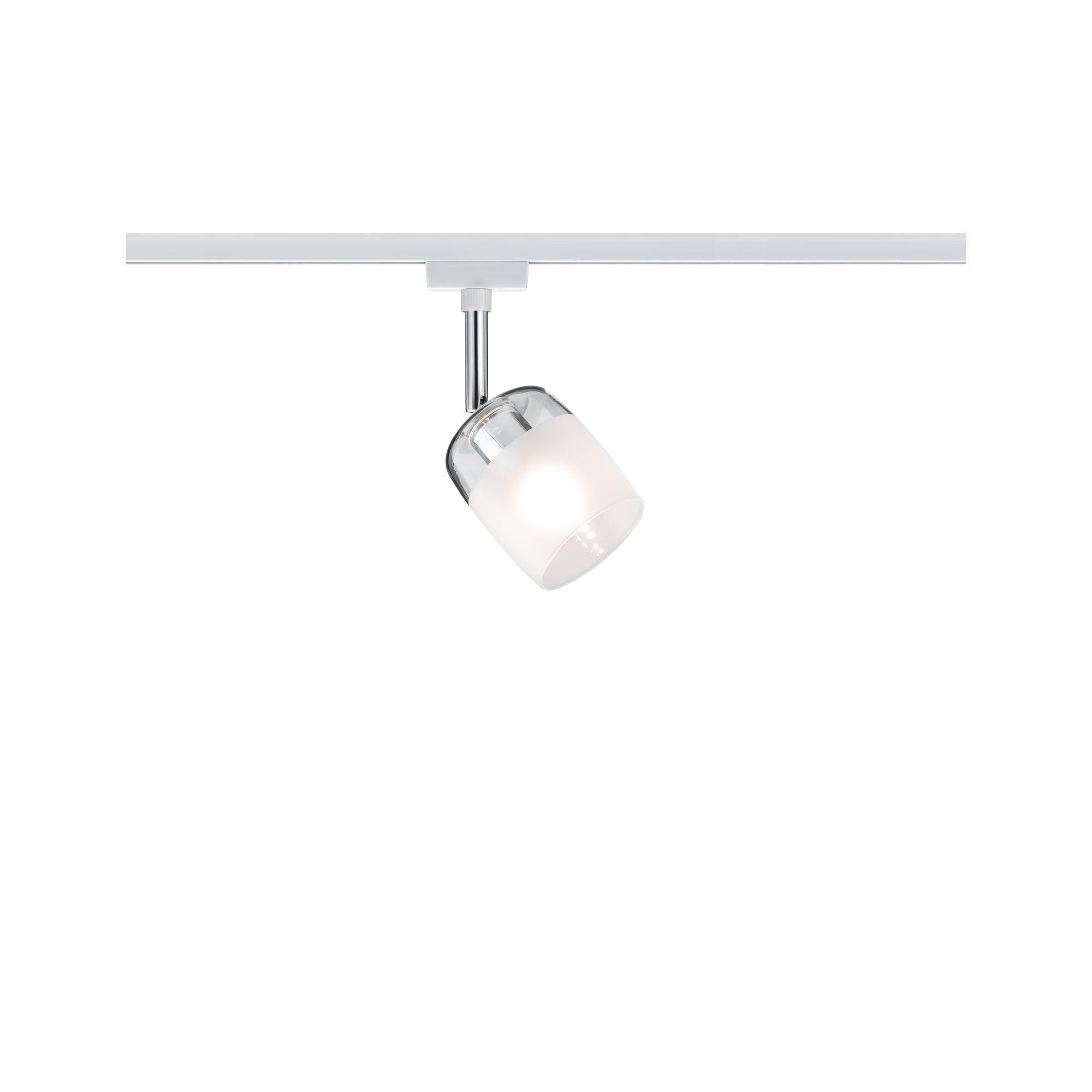 SCHIENENSYSTEM-STRAHLER - Weiß, Design, Glas/Metall (7,4/12,8/11,5cm) - Paulmann