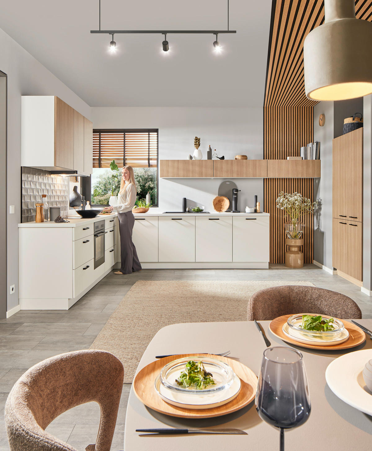 EINBAUKÜCHE   - Weiß, Design, Holzwerkstoff - Dieter Knoll