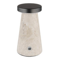 STOLNÍ LAMPA NA BATERIE, dotykový stmívač, 9/16 cm  - bílá/šedá, Design, kov/plast (9/16cm) - Globo