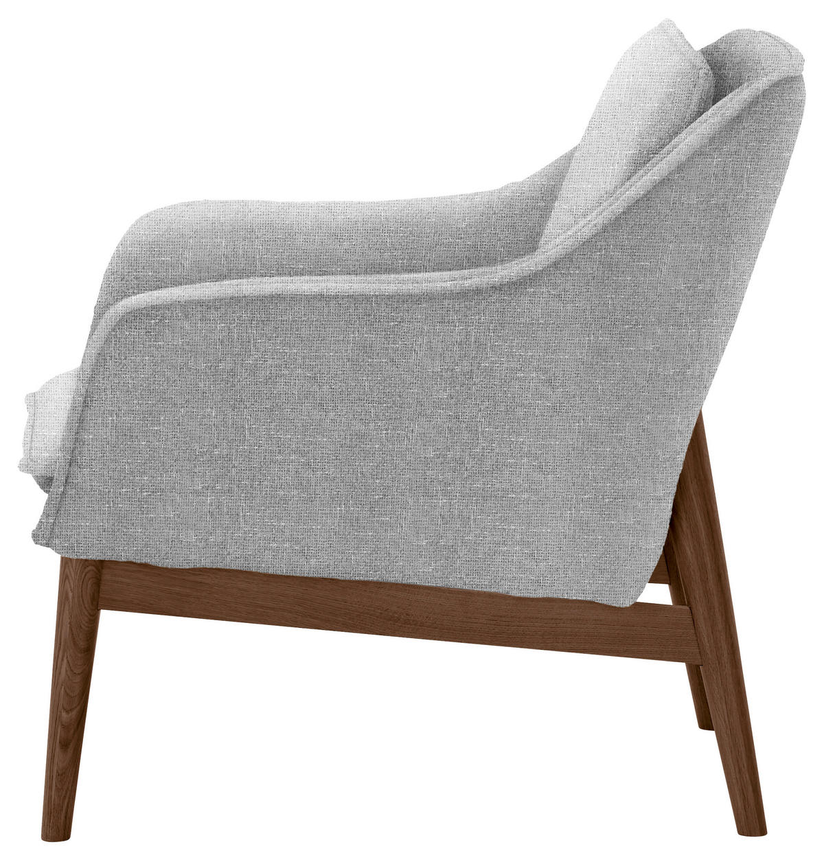 SESSEL in Chenille Grau  - Dunkelbraun/Grau, KONVENTIONELL, Holz/Textil (77/90/85cm) - SetOne by Musterring