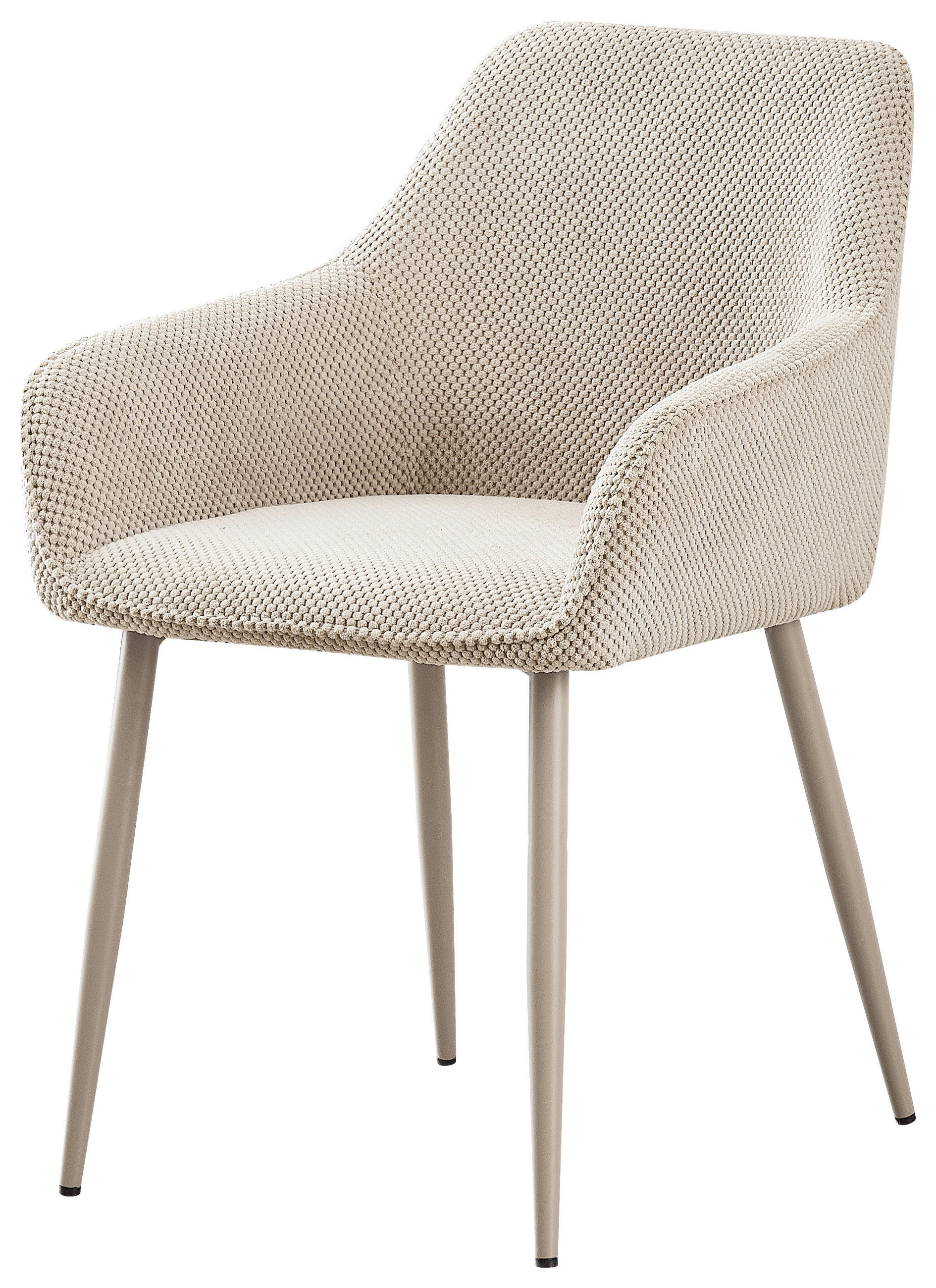 ARMLEHNSTUHL  in Eisen Webstoff  - Beige/Creme, MODERN, Textil/Metall (56/81/62cm) - MID.YOU