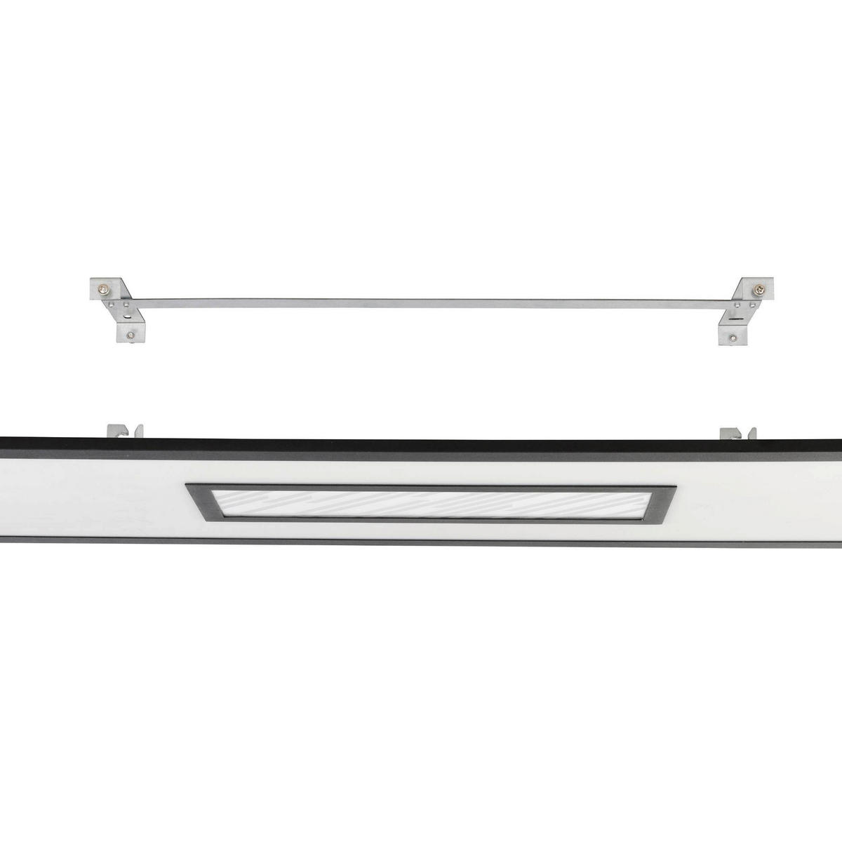 DECKENLEUCHTE    119,5/29,5/5 cm  - Schwarz/Weiß, Basics, Kunststoff/Metall (119,5/29,5/5cm) - Eglo