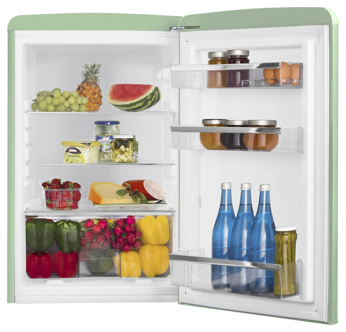 KÜHLSCHRANK 55/86/61,5 cm VKS15623-1M  - Mintgrün, Basics, Glas/Metall (55/86/61,5cm) - Amica