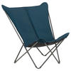 GARTEN-RELAXSESSEL Stahl  - Titanfarben/Dunkelblau, Basics, Kunststoff/Metall (91/87/83cm) - Lafuma Mobilier
